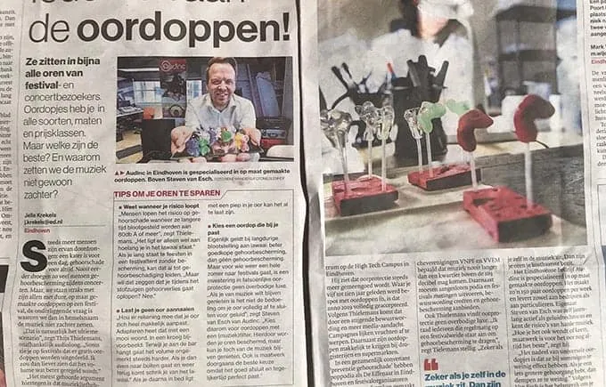 Audinc Gehörschutz im Eindhovens Dagblad!